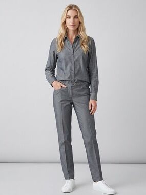Gerry Weber women gray straight leg pants